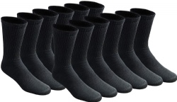 Sifot Men's All Purpose Cushion Crew Socks (6/12 Packs)
